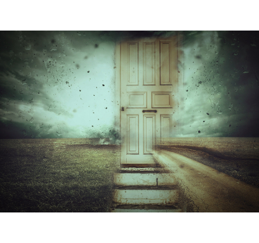 Abstract storm and door wall murals for bedrooms - TenStickers