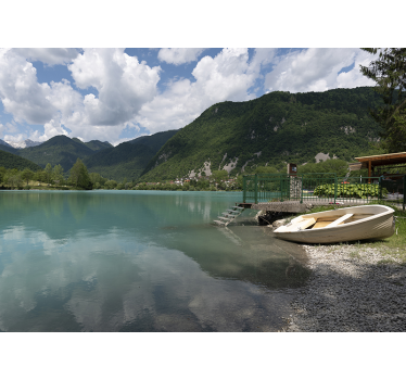 Landscape mural wallpaper tranquil lake view - TenStickers