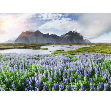 Mountain landscape wall mural - TenStickers