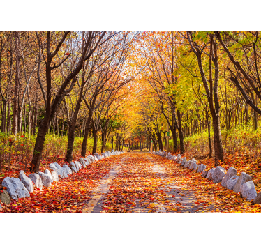 Autumn tree landscape wall mural - TenStickers