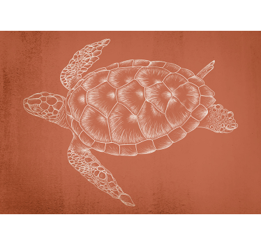 Hand Drawn Turtle animal wall mural - TenStickers