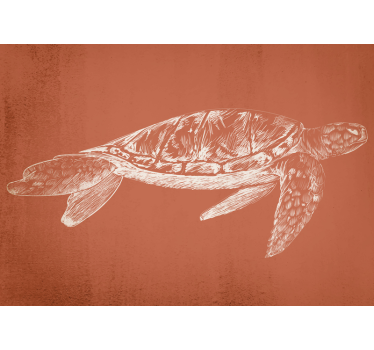 Beautiful Sea Turtle wall mural - TenStickers