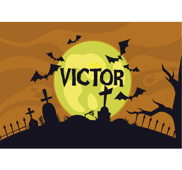 Funny Halloween decoration wall mural wallpaper - TenStickers