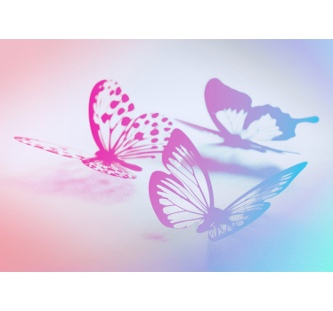 Bicolor Butterflies animal murals - TenStickers