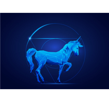 Holographic Unicorn Children Wall Murals - TenStickers