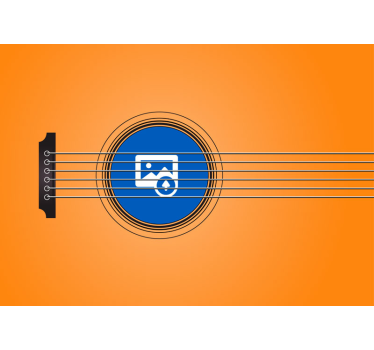 Guitar Silhouette Celebration music mural - TenStickers