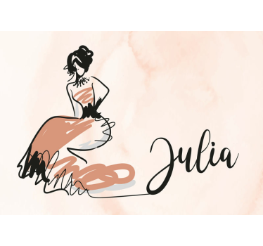Personalised Fashion wall murals for teenage bedrooms - TenStickers