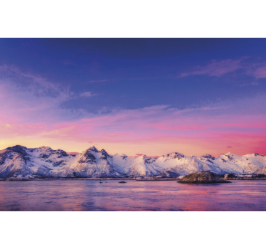 Purple ocean and the sky under the sea wall mural - TenStickers