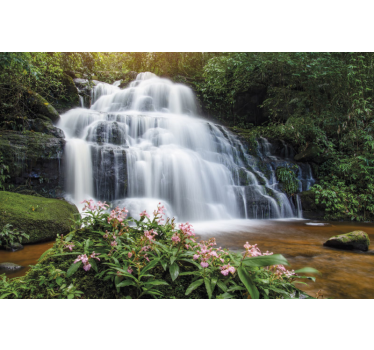 Waterfall and mountain waterfall mural - TenStickers