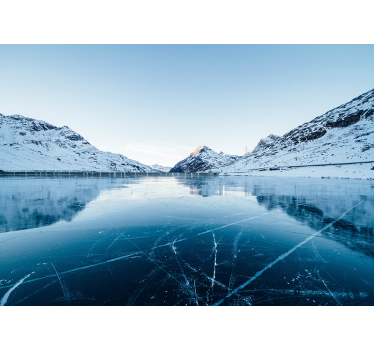 Frosted Lake landscape wall mural - TenStickers