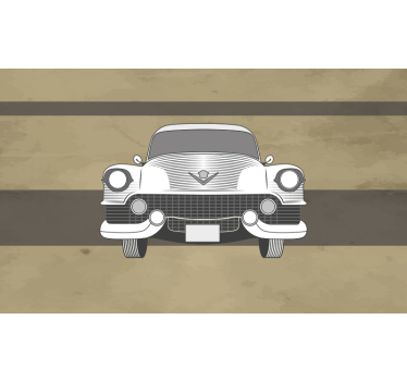 Vintage wall mural classic car front design - TenStickers