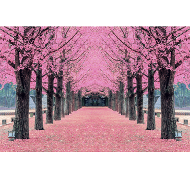 Huge pink tree tree wall mural - TenStickers