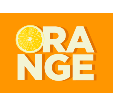 Sliced orange text phrase wall mural - TenStickers