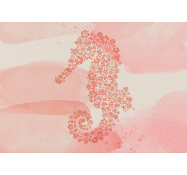 Floral Sea Horse animal murals - TenStickers