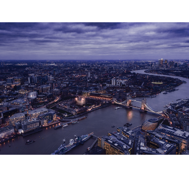 London wall mural london cityscape at night - TenStickers