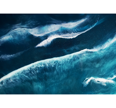 Sea waves in watercolor tones wall mural under the sea wall mural - TenStickers