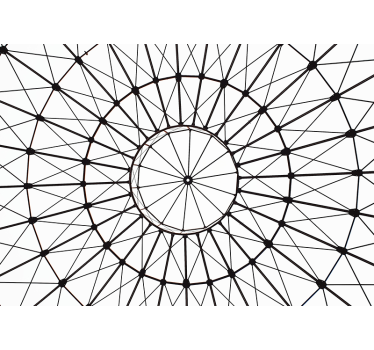 Geometric background and white sphere 3d mural wallpaper - TenStickers