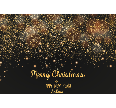 Black and gold sparkles winter wonderland wall mural - TenStickers