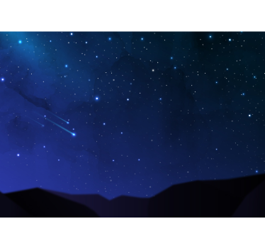 Falling stars night sky wall mural - TenStickers