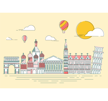 Through the world Children Wall Murals - TenStickers