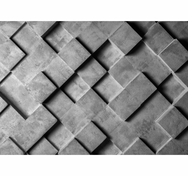 3D Geometric squares Office Wall Mural - TenStickers