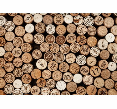 Wall mural kitchen different wine corks kitchen murals - TenStickers