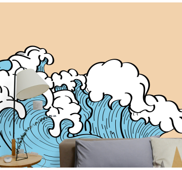 70's esthetic pop wave vintage mural - TenStickers