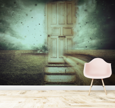 Abstract storm and door wall murals for bedrooms - TenStickers