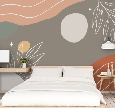 Abstract wall mural geometric line patterns - TenStickers