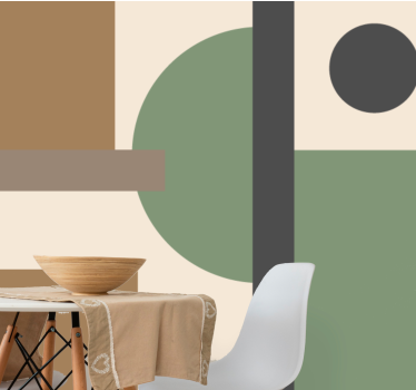 Abstract wall mural geometric shape arrangement - TenStickers