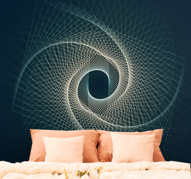 Abstract wall mural spiral geometric design - TenStickers