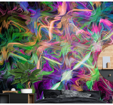 Abstract wall mural vibrant abstract swirls - TenStickers