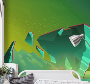 Alien planet 3d mural wallpaper - TenStickers