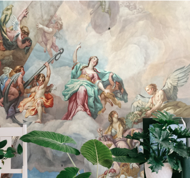 Angels in the sky painting murals - TenStickers