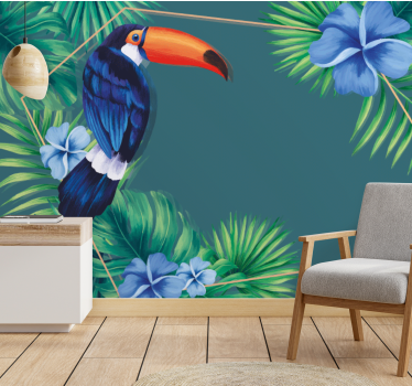 Animal wall mural tropical toucan bird - TenStickers