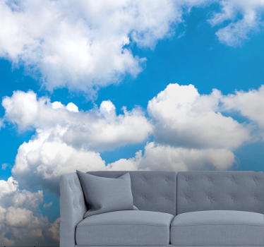 Beautiful blue sky with clouds night sky wall mural - TenStickers