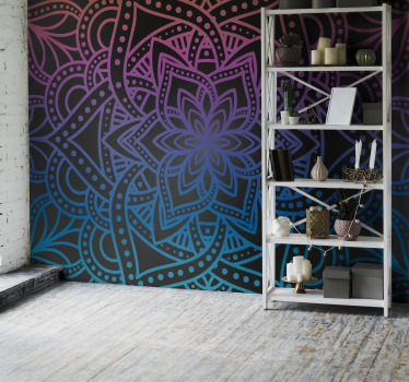 Calming floral zen wall mural - TenStickers