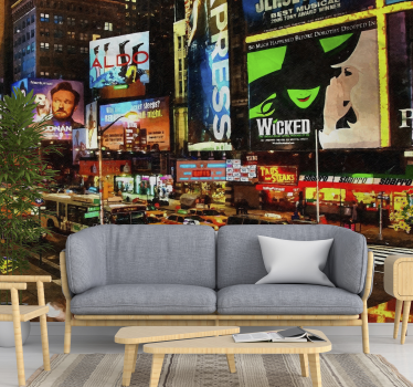 City Lights NY new york skyline wall mural - TenStickers