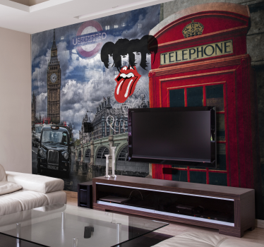 Collage of London wall mural - TenStickers