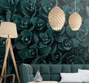 "Cottagecore" floral with roses rose mural - TenStickers