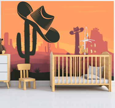 Cowboy hat Desert Wall Mural - TenStickers