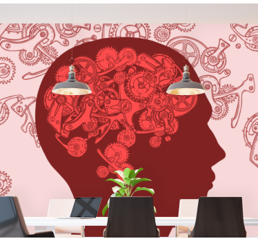 Creative Mechanisms Mind painting wall mural - TenStickers