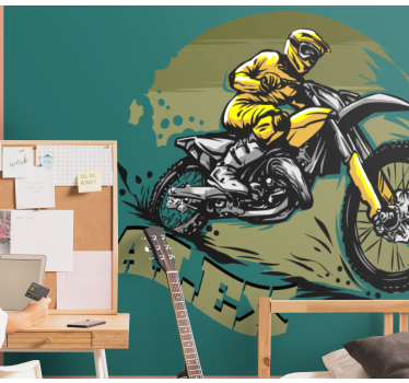 Cross bike wall murals for teenage bedrooms - TenStickers