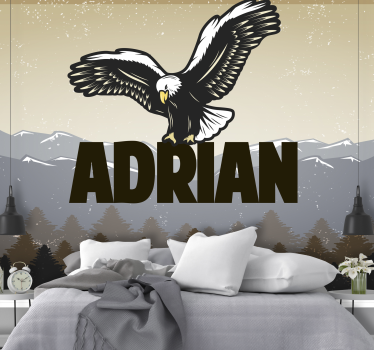 Eagle in Flight animal wall mural - TenStickers