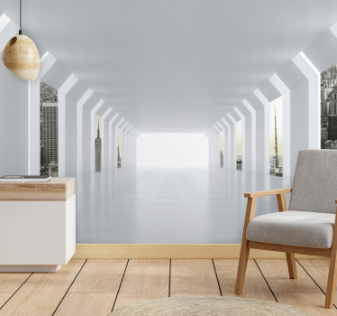 Effect New York City 3d mural wallpaper - TenStickers