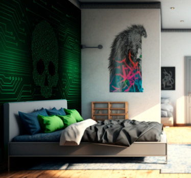 Electronics Skull Abstract Wall Murals - TenStickers