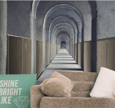 Endless archway perspective 3d wall mural - TenStickers