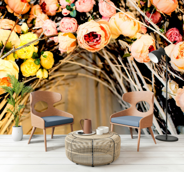 Floral Blossom Arrangement flower mural - TenStickers