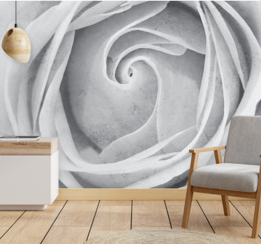 Flower mural elegant rose spiral - TenStickers