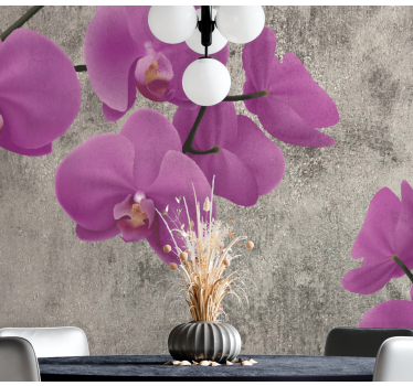 Flower mural rose orchid blossoms - TenStickers